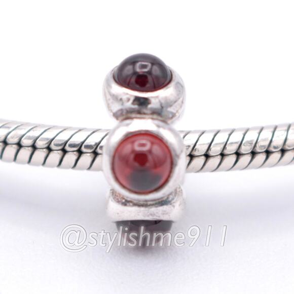 Authentic PANDORA Garnet Cabochon Charm - 790538GR - Picture 1 of 9